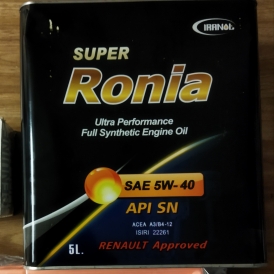 روغن موتور 5w40سوپر رونیا رنو کپچر ۵لیتری